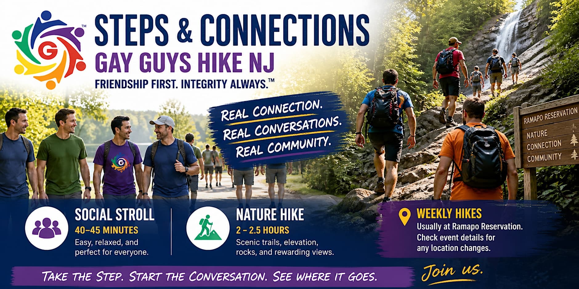 Gay Guys Hike NJ: Steps & Connections 10/12