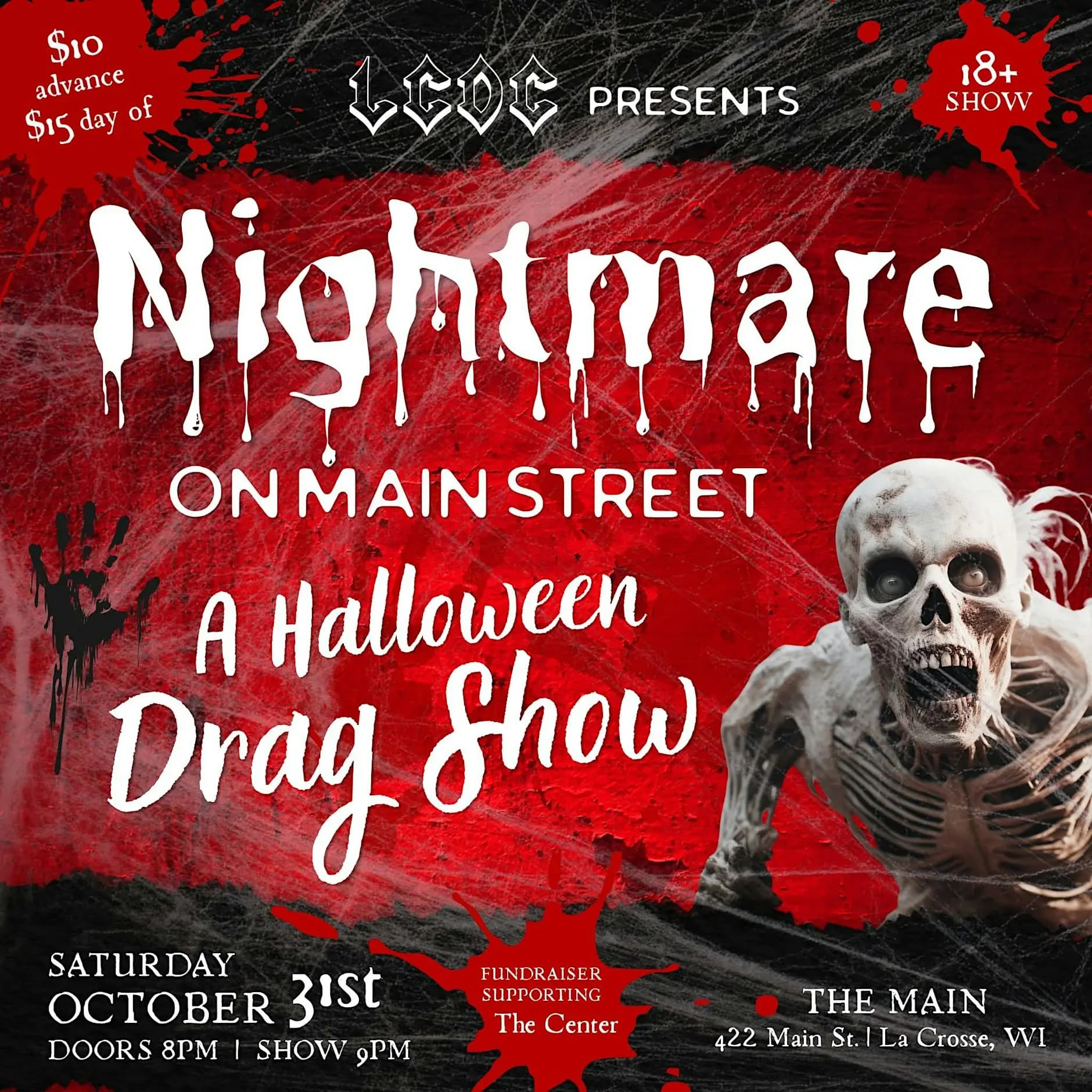 Nightmare on Main St - Halloween Drag Show and Fundraiser for The Center