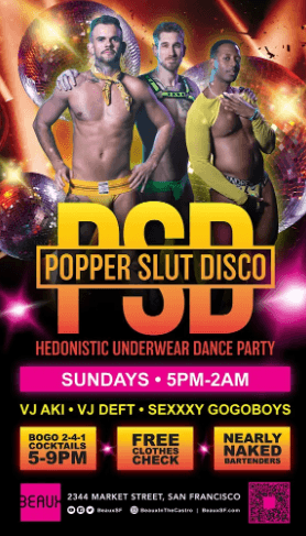 09/20/2026 - Popper Slut Disco Sundays - Booze & Cruise - Underwear dance party