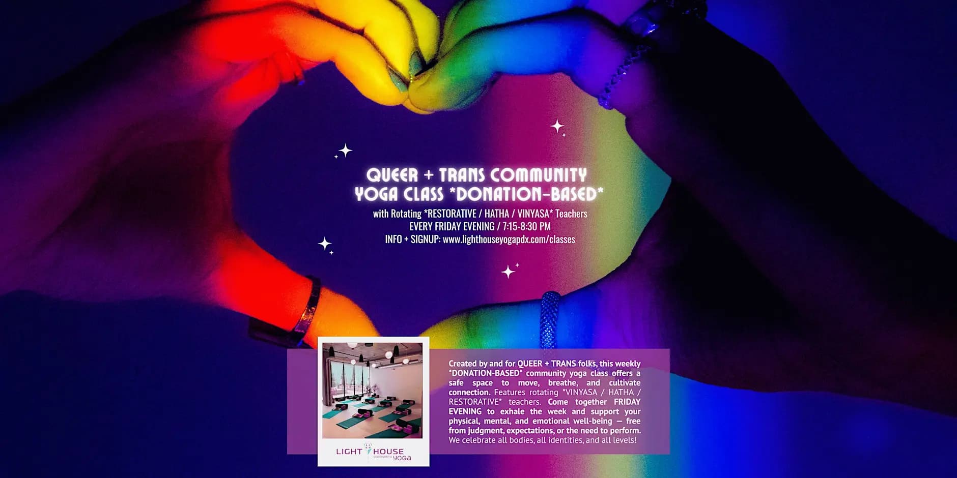 QUEER + TRANS COMMUNITY YOGA CLASS *DONATION-BASED*