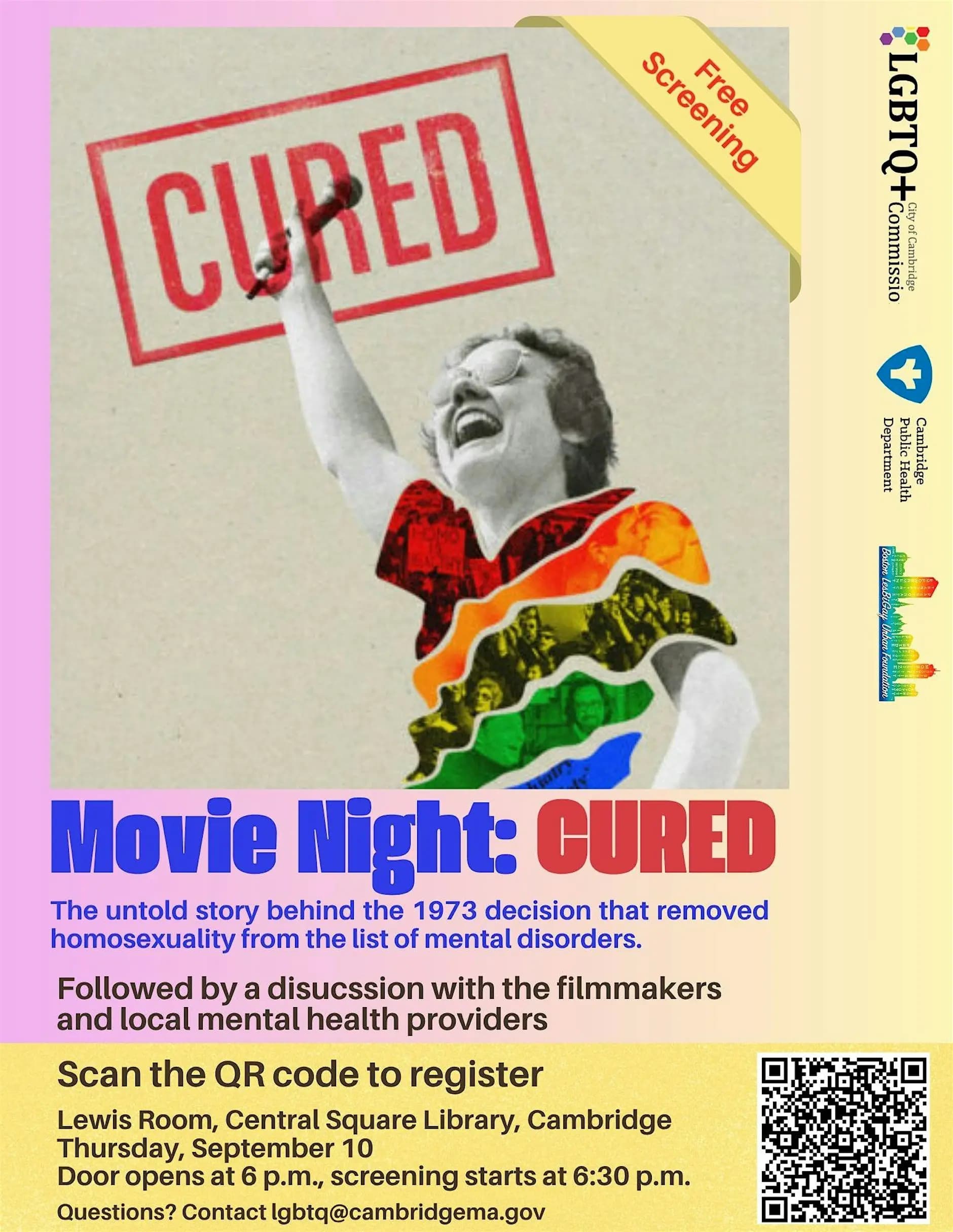 FREE LGBTQ Film Screening: “CURED” + Conversation with the Filmmaker