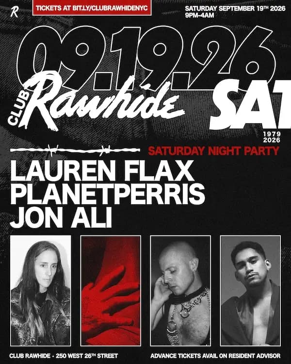 Club Rawhide SATURDAY NIGHT w/ Lauren Flax, planetperris, Jon Ali
