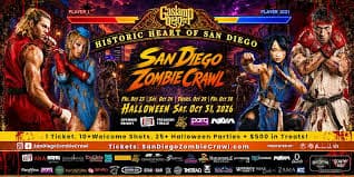 10.23 2026 San Diego Zombie Crawl | 2 Halloween Weekends: Oct 23, 24, 29, 30, 31