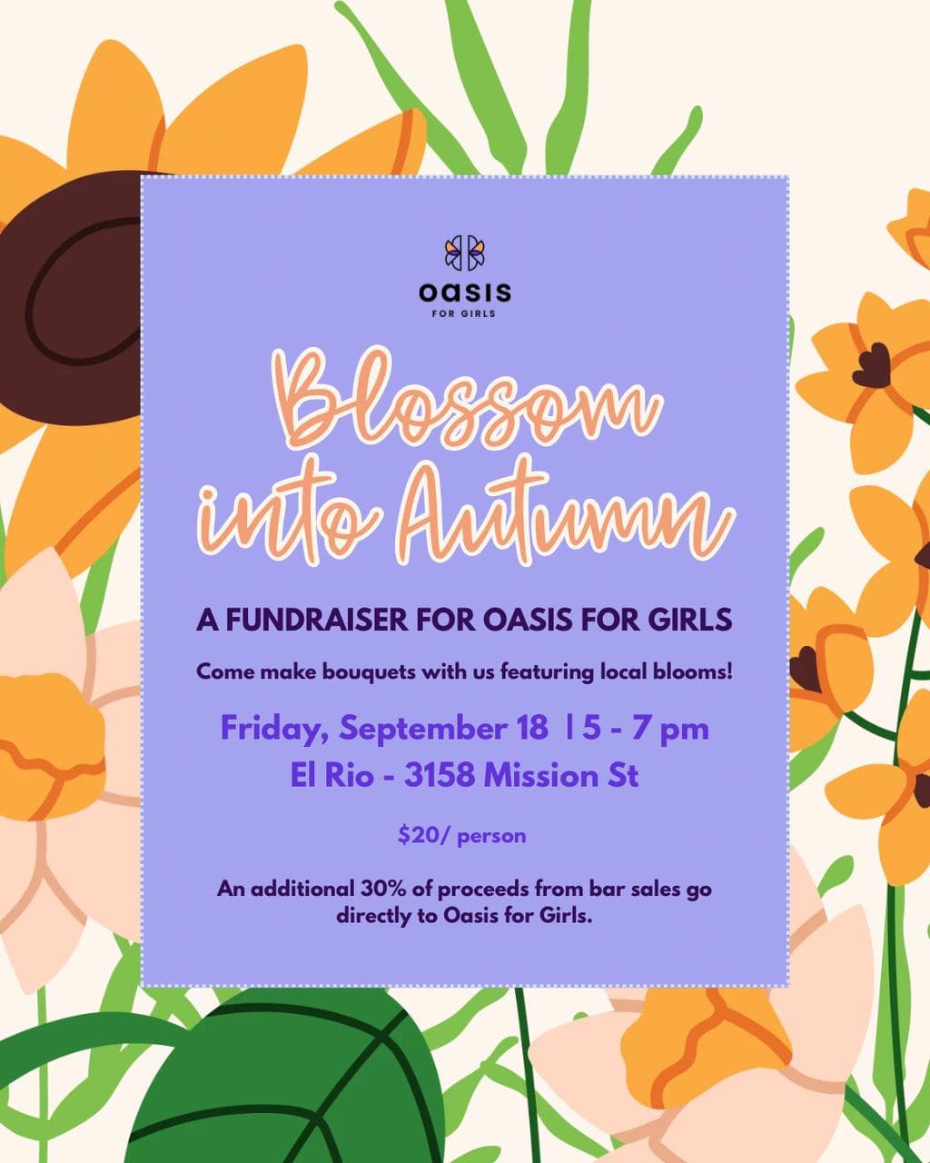 Oasis for Girls Presents: Blossom into Autumn Fundraiser