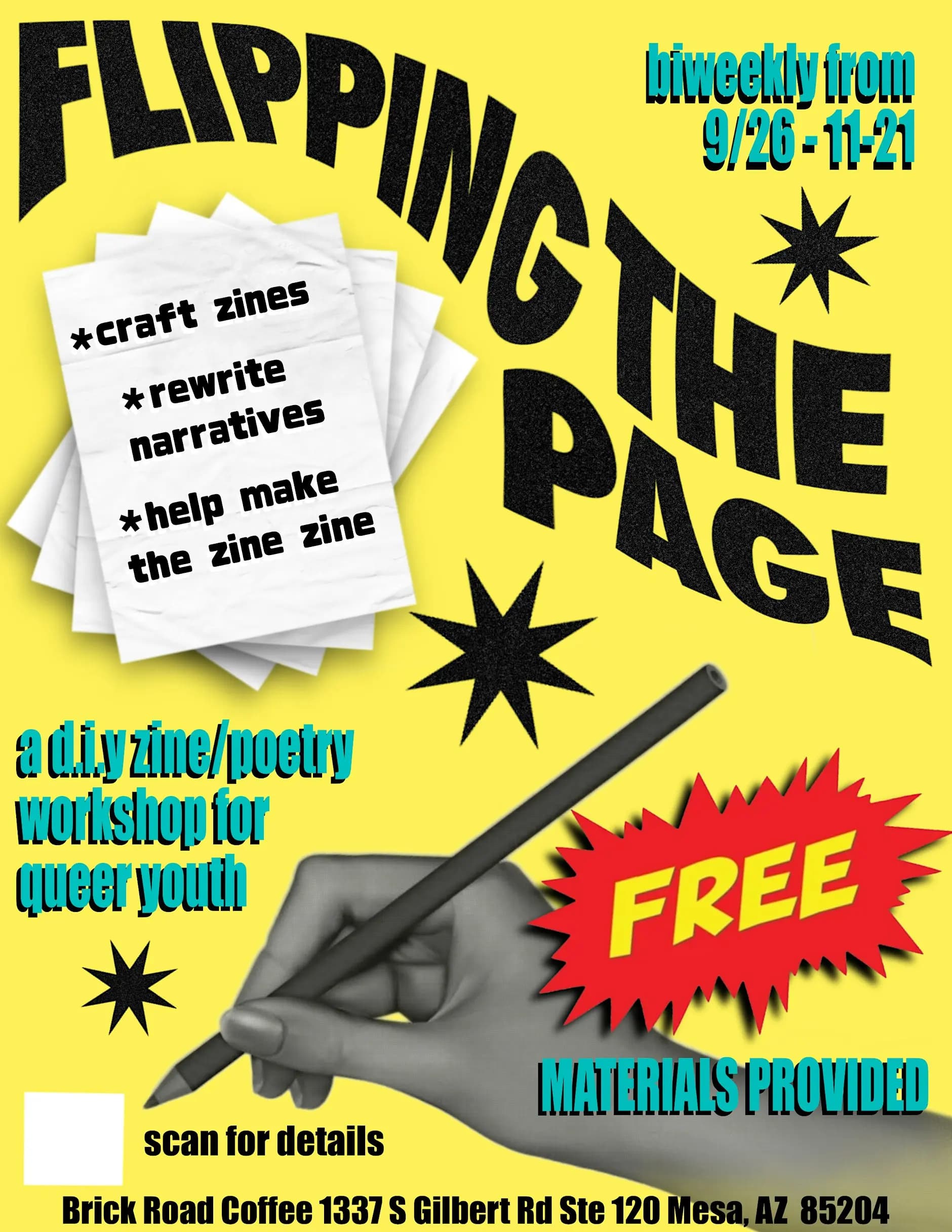 Flipping the Page: A Zinemaking and Poetry Workshop - 11/07