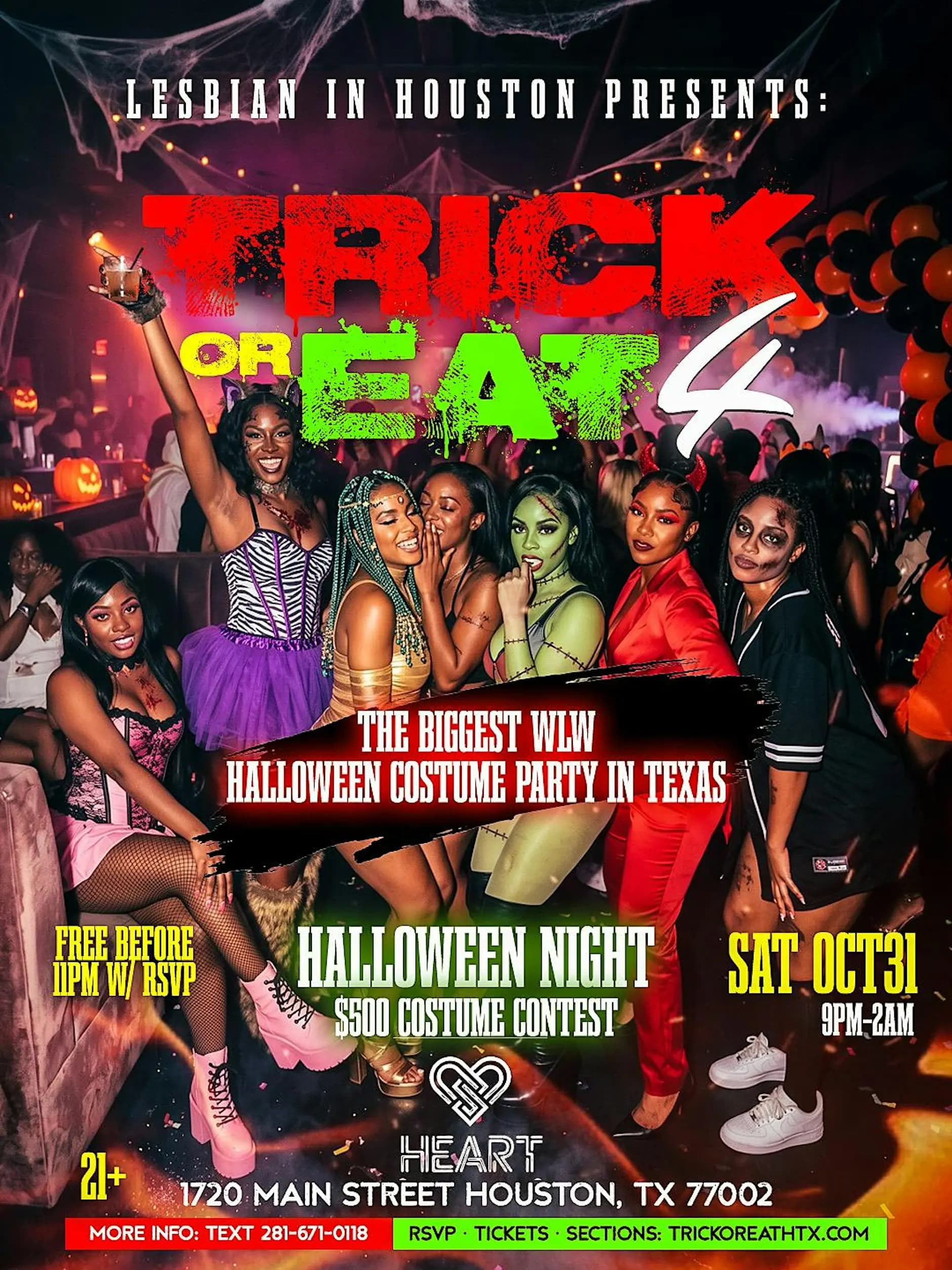 Trick Or Eat 4 - #1 WLW Halloween Costume Party In Houston!
