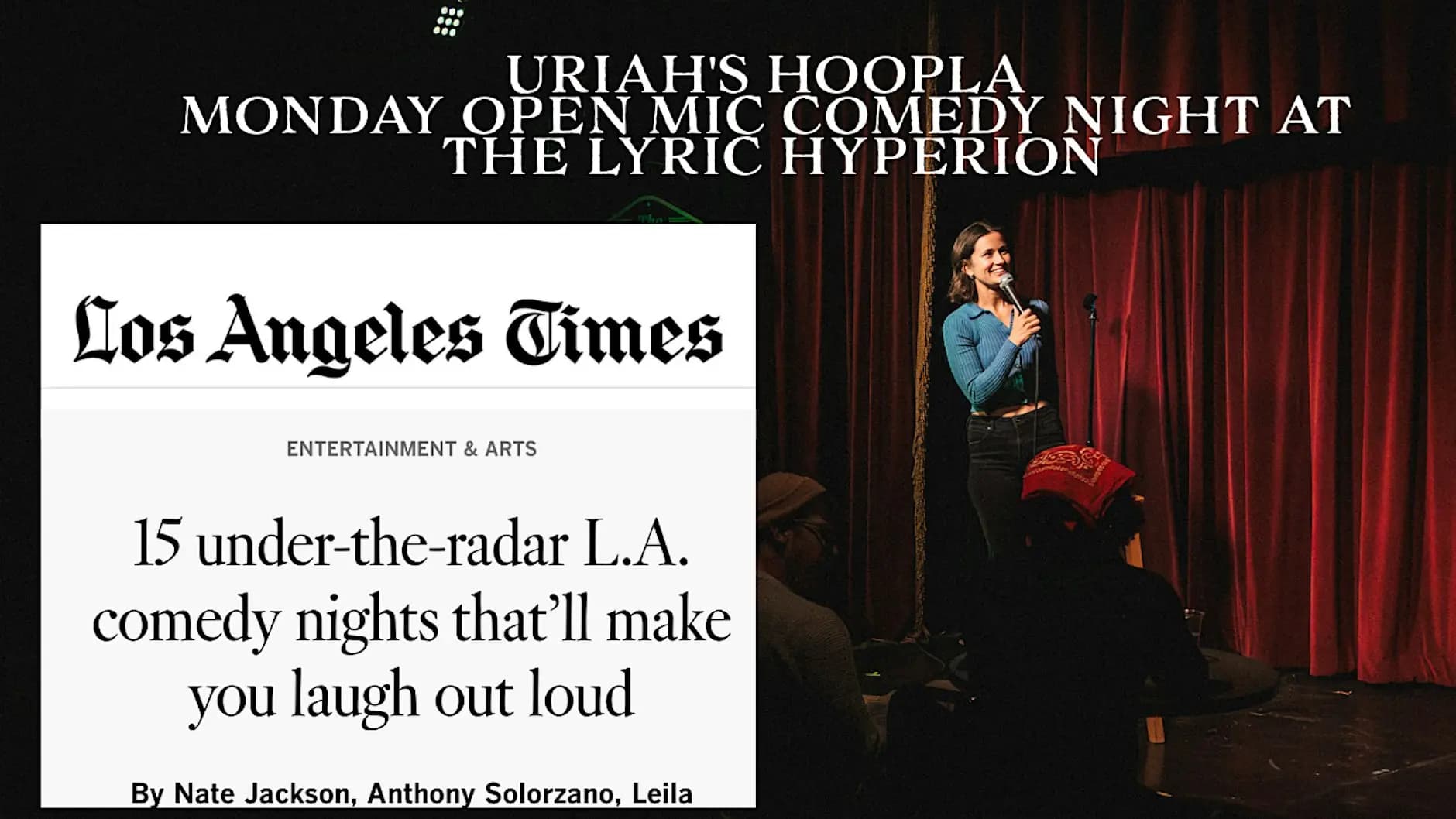 Hoopla Open Mic Comedy Night At Lyric Hyperion - 10/26