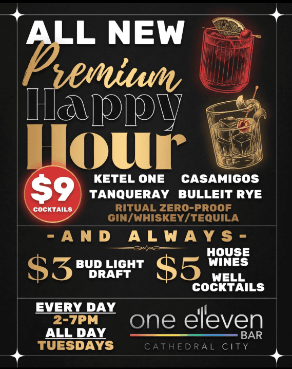 10.09 - Happy Hour every day 2-7pm and ALL NIGHT on Tuesdays!