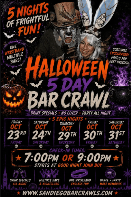 10.23 - 5 Day Halloween Bar Crawl