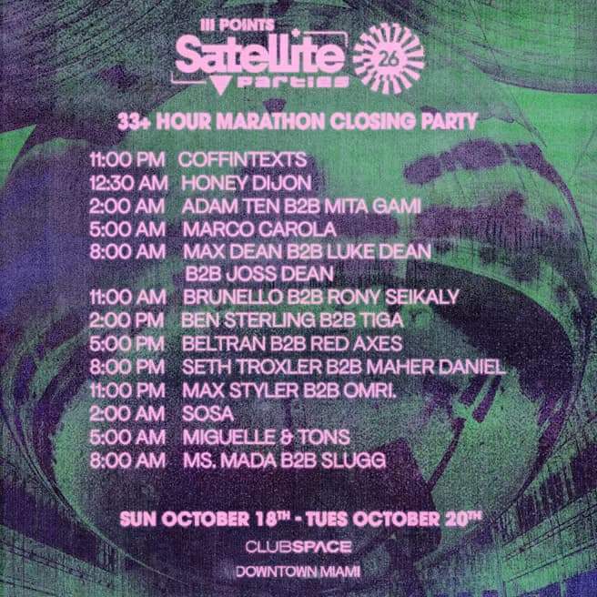 Satellite: 33+ Hour III Points Closing Party