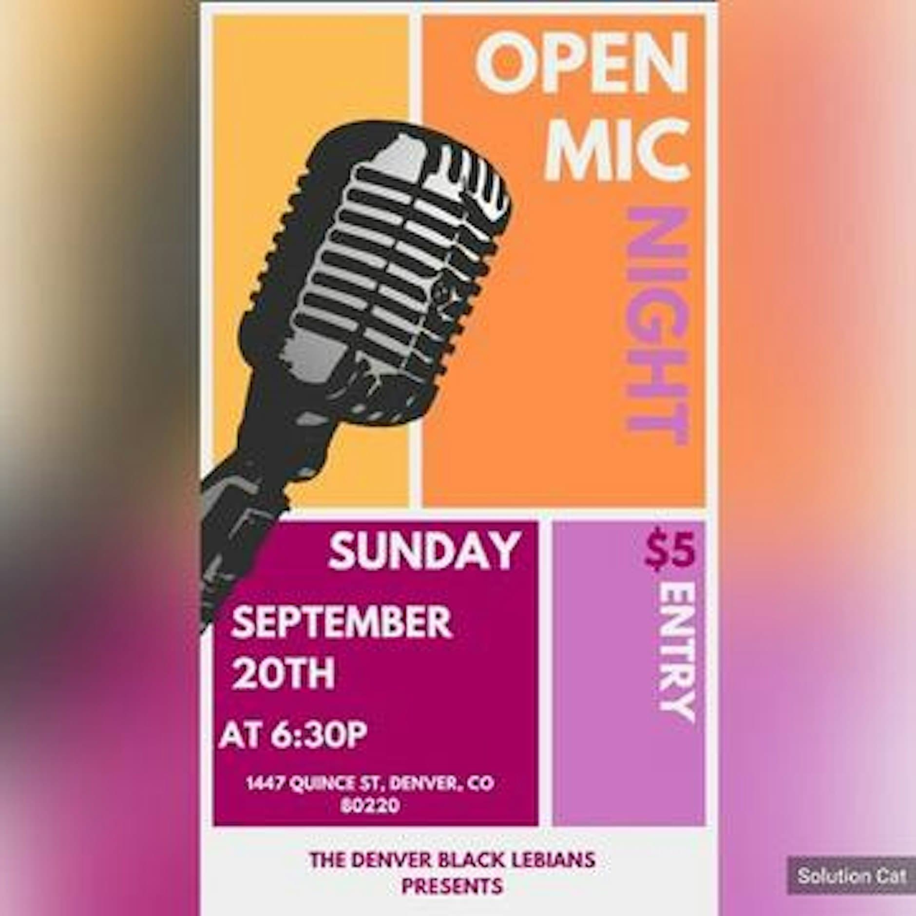 The Denver Black Lesbians Open Mic Night