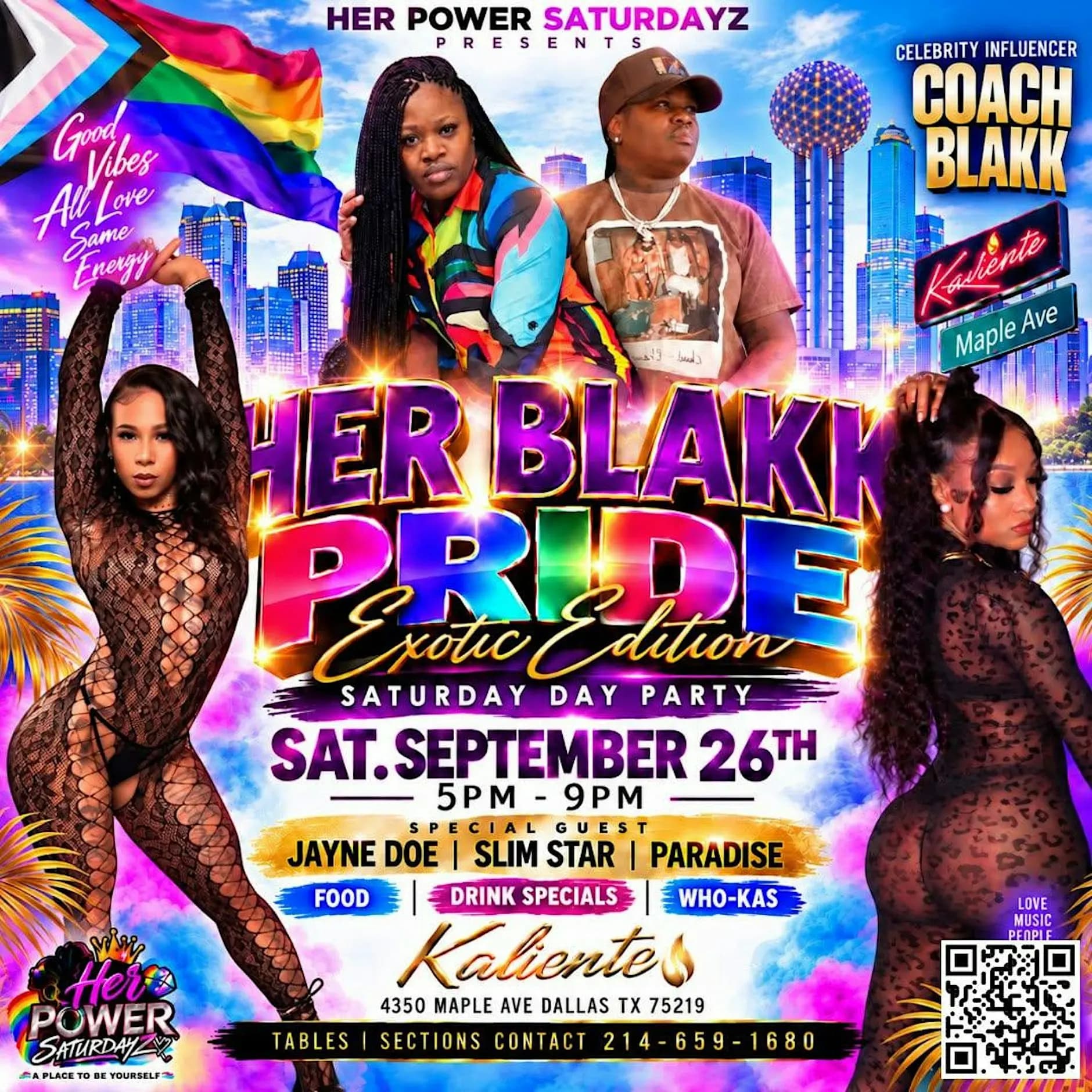 HER BLAKK PRIDE "XXOTIC EDITION" @ KALIENTE SATURDAY SEPT. 26TH 5-9PM