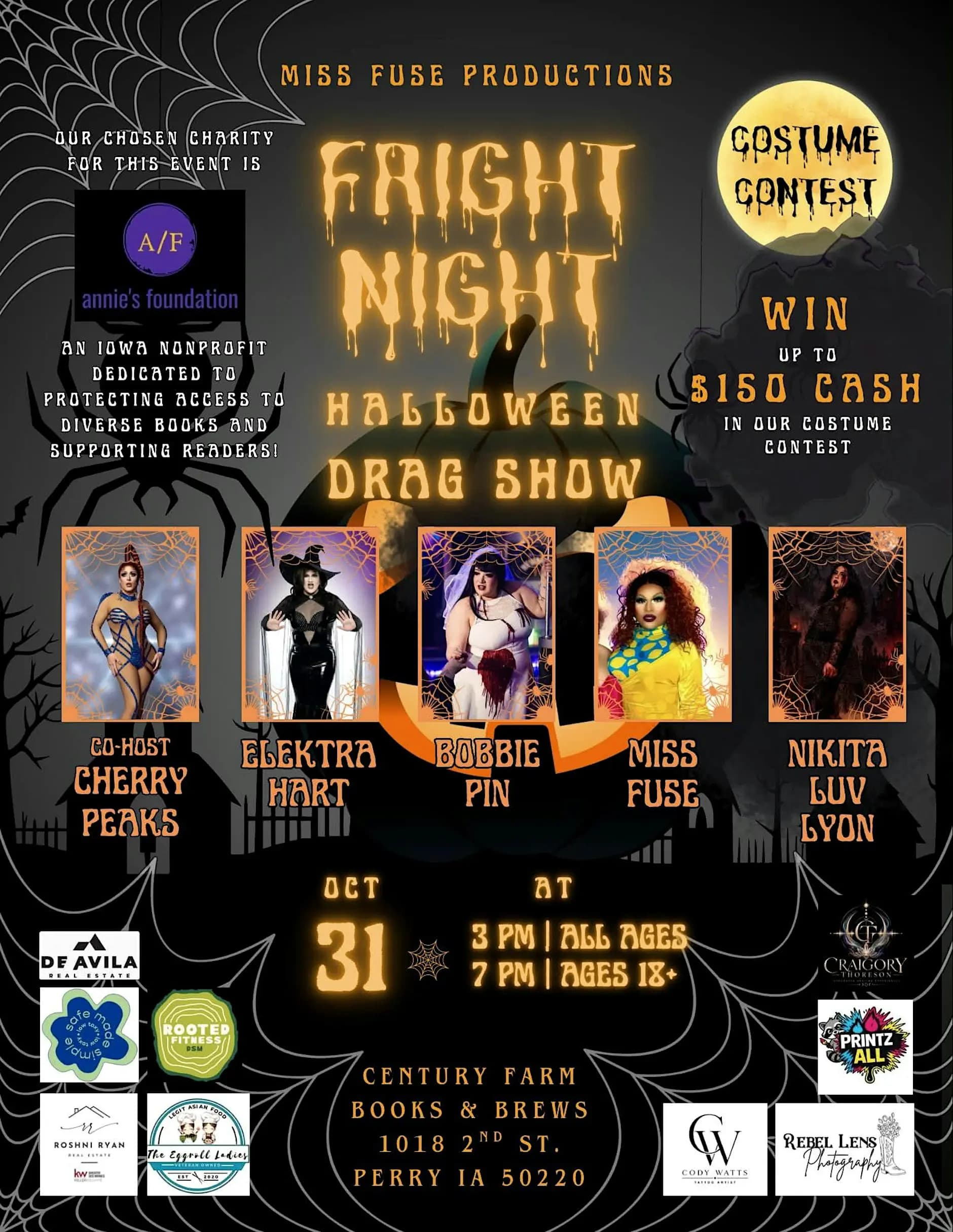 Fright Night : Halloween Double Drag Show in Perry, IA (3PM & 7PM)