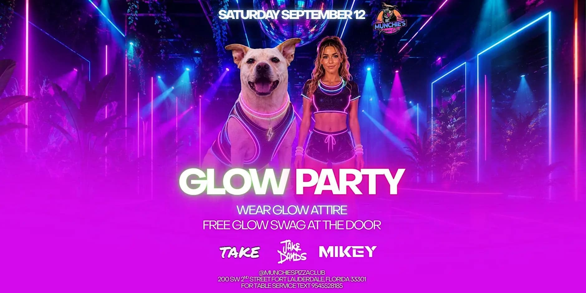 9/12 GLOW PARTY @ MUNCHIE'S FORT LAUDERDALE