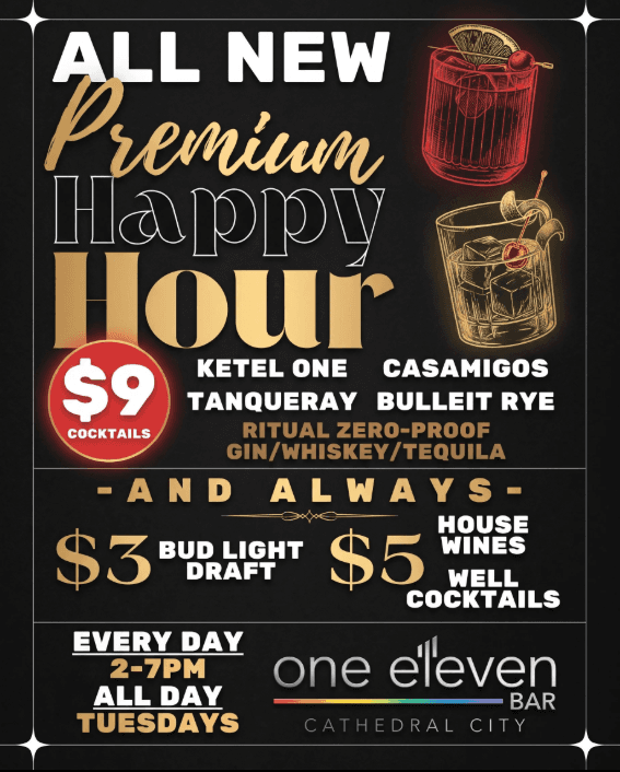 10.20 - Happy Hour every day 2-7pm and ALL NIGHT on Tuesdays!