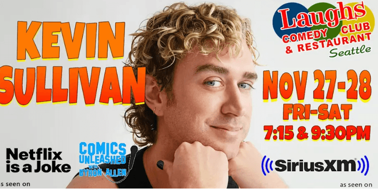 Comedy Show: Kevin Sullivan on Nov. 27th & 28th -Laughs Comedy Club-Seattle