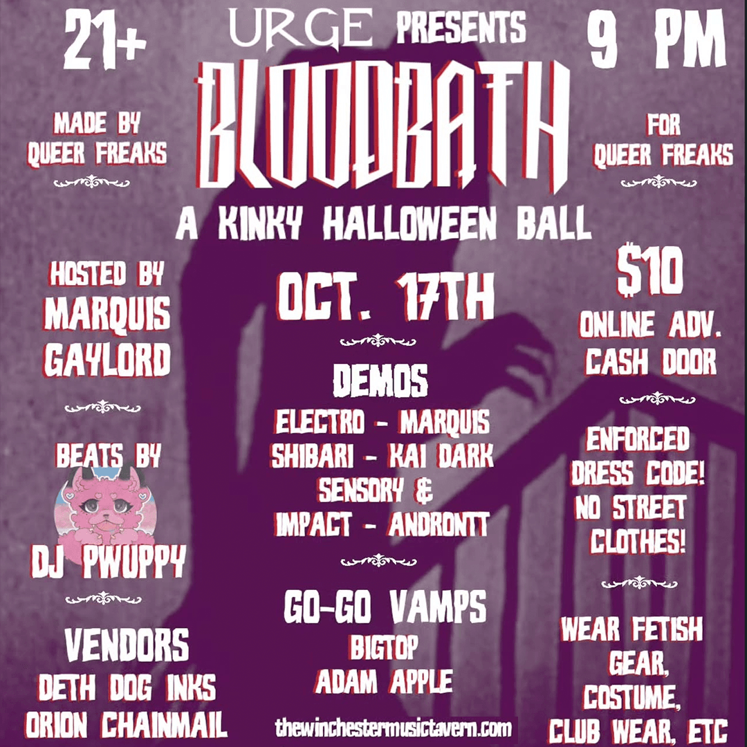 URGE presents BLOODBATH 🩸 a Kinky Halloween Ball