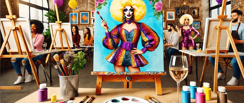 9.27 - Drag Queen Sip and Paint Atlanta The Drag Queen Paint experience