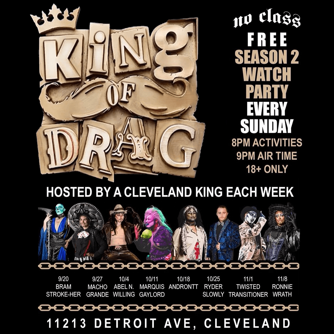 👑 King of Drag watch party every Sunday at No Class