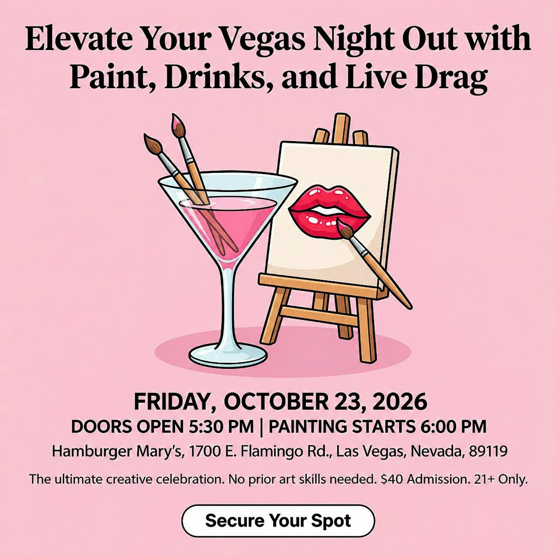 Werk Of Art: Sip & Paint + Dine N’ Drag Show