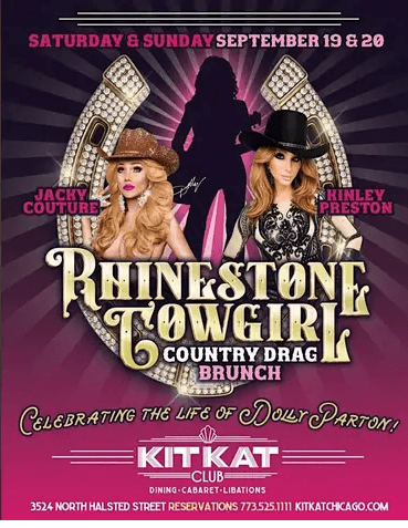 The Rhinestone Cowgirl (Dolly Parton Tribute) Drag Brunch 1:30PM Show