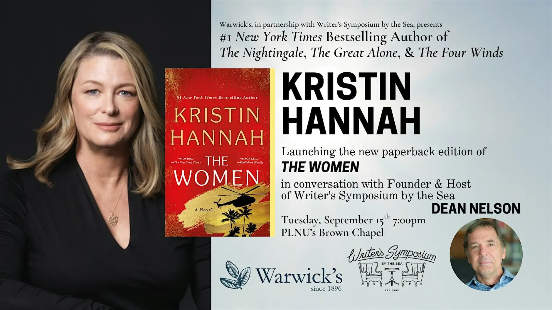 Kristin Hannah discussing THE WOMEN w/Dean Nelson