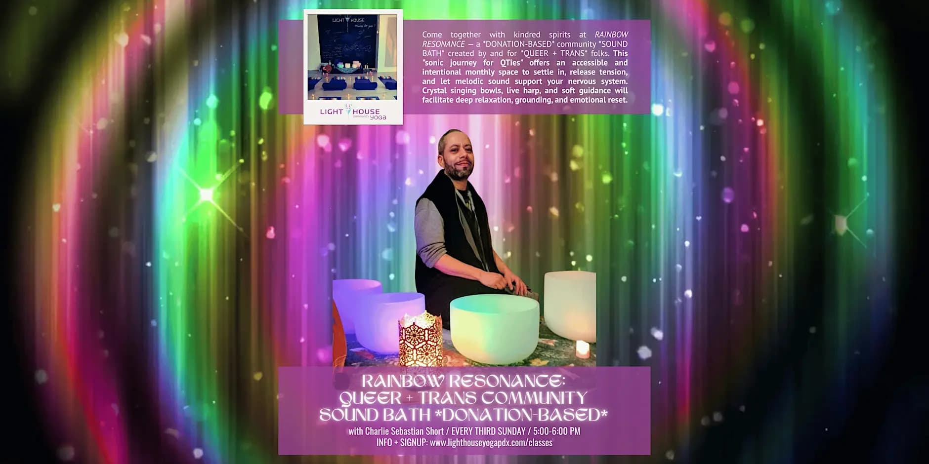 RAINBOW RESONANCE: QUEER + TRANS COMMUNITY SOUND BATH *DONATION-BASED* - 11/15