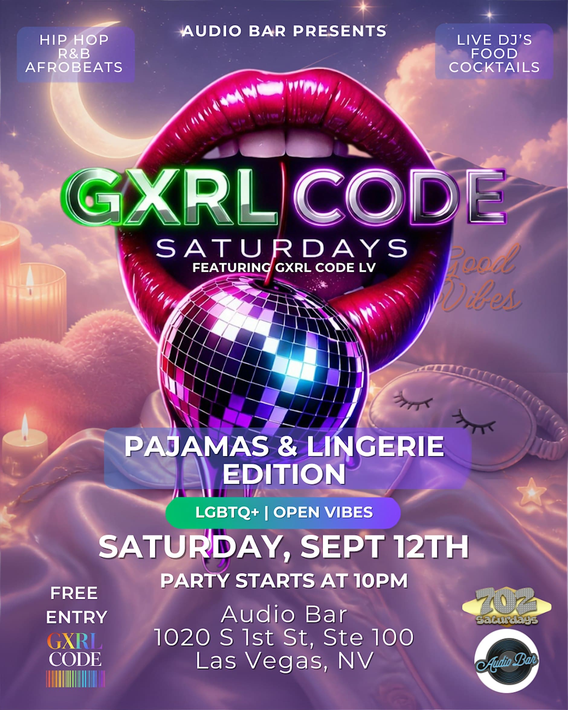 GXRL CODE SATURDAYS PJ & LINGERIE PARTY
