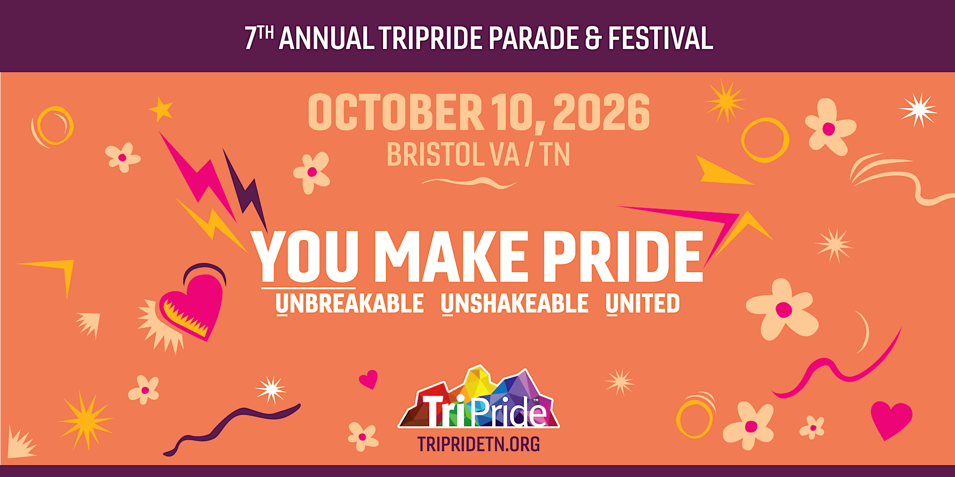 YOU MAKE PRIDE: Unbreakable, Unshakeable, United. TriPride 2026 in Bristol!