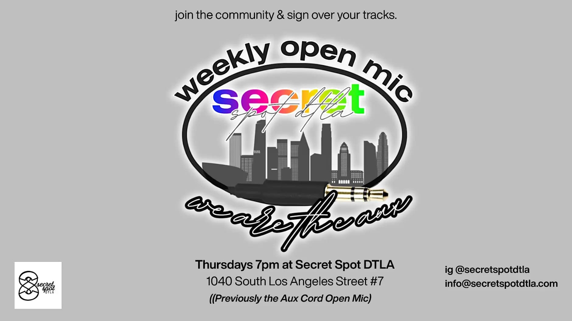 Weekly Open Mic Night "We Are The Aux" - 10/08