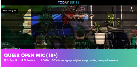 9.25 - Queer Open Mic (18+)
