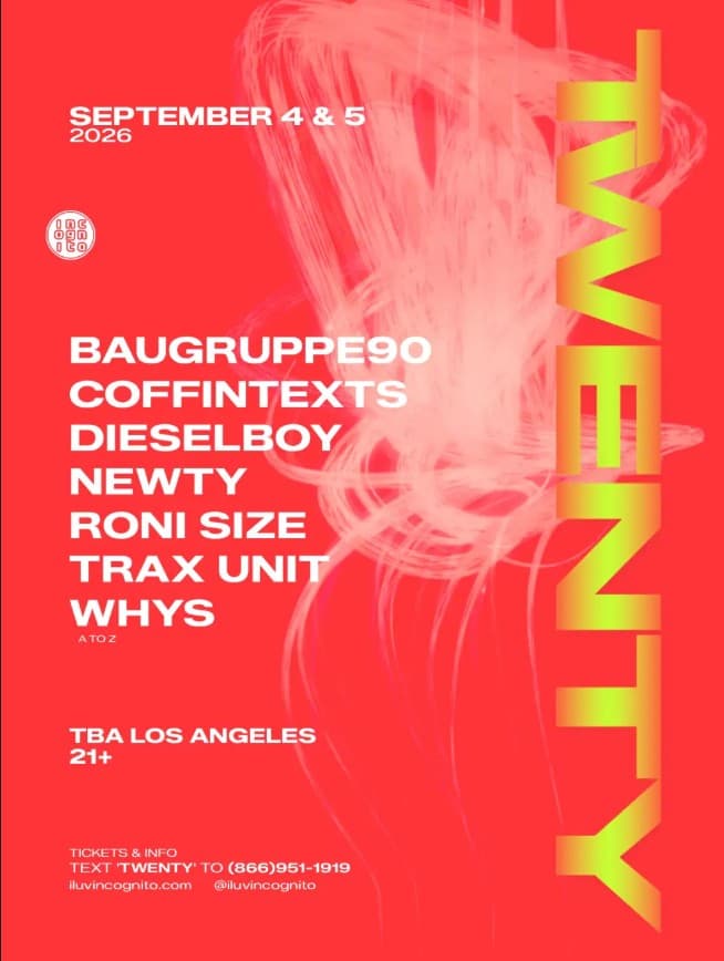 TWENTY Years of INCOGNITO | SEP 4+5