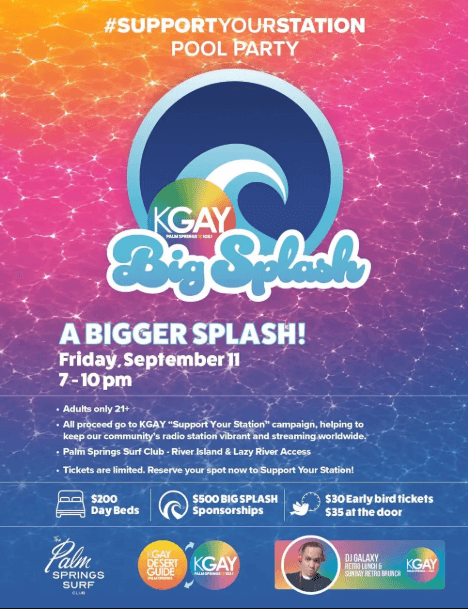 KGAY's BIG SPLASH | SUPPORT YOUR STATION POOL PARTY