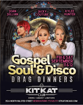 9.12 - Gospel, Soul and Disco Drag Dinner 8PM Show