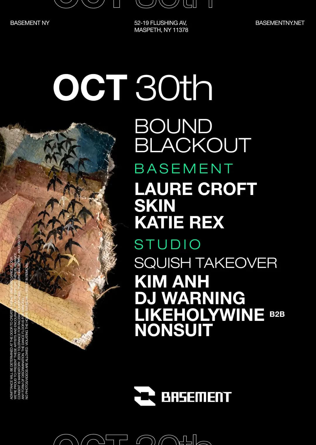 BOUND Blackout: Laure Croft / SKIN / Katie Rex / Kim Anh / Dj Warning / likeholywine / nonsuit