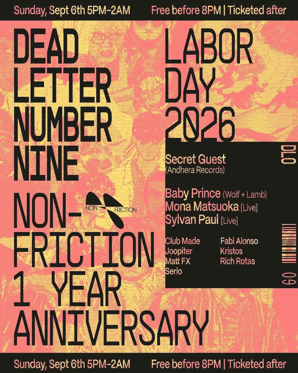 Non Friction Records 1 Year Anniversary Labor Day DLN9 - Mona Matsuoka, Matt FX, Joopiter