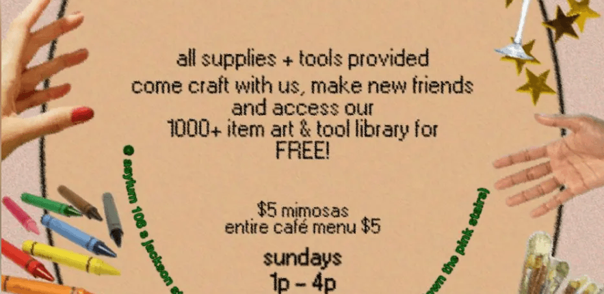 SPOOKY SUNDAY CRAFT CLUB: free art supply library + craft brunch