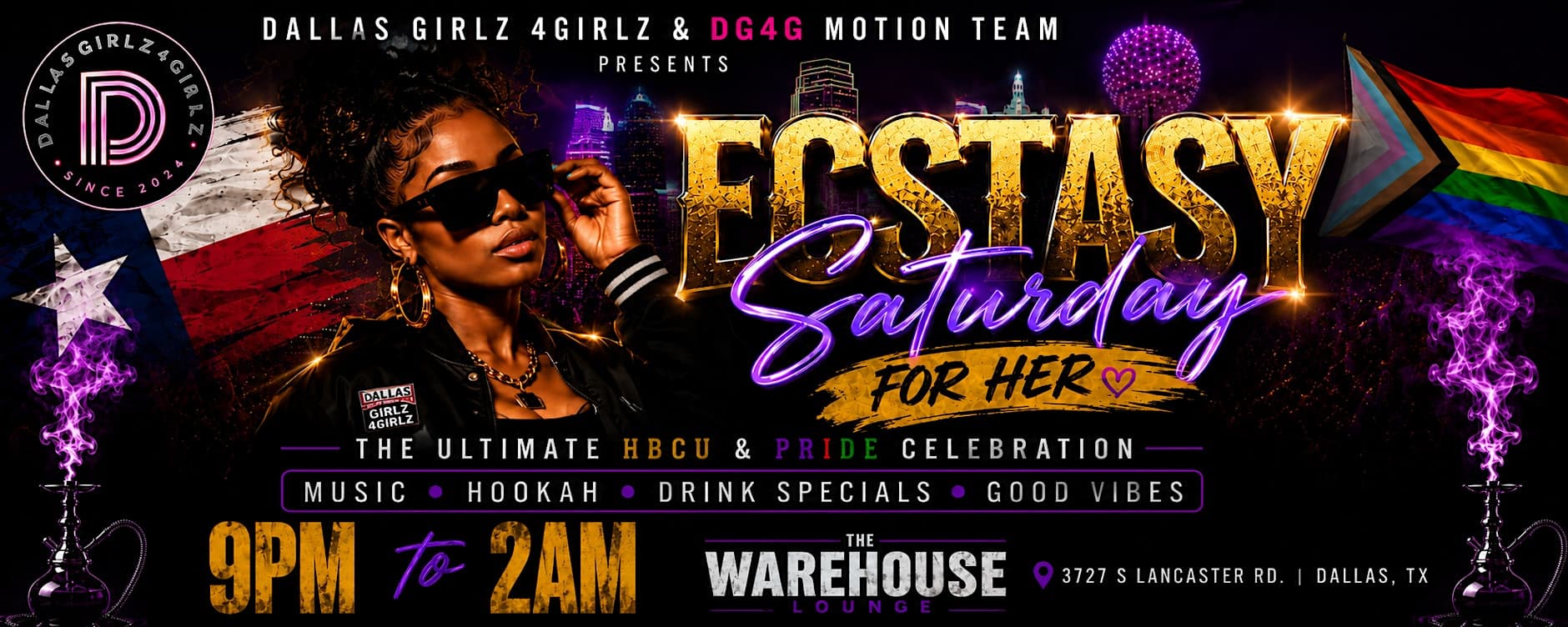 ECSTASY SATURDAY FOR HER | THE ULTIMATE HBCU & PRIDE CELEBRATION