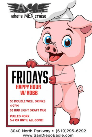 9.25 - Friday Happy Hour at the San Diego Eagle