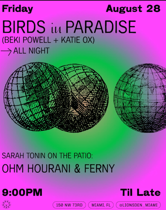 Birds in Paradise, Sarah Tonin (Ferny + Ohm Hourani)