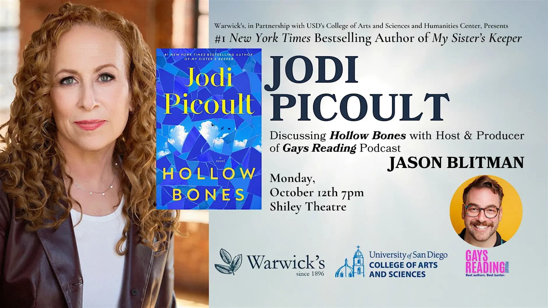 Jodi Picoult discussing HOLLOW BONES