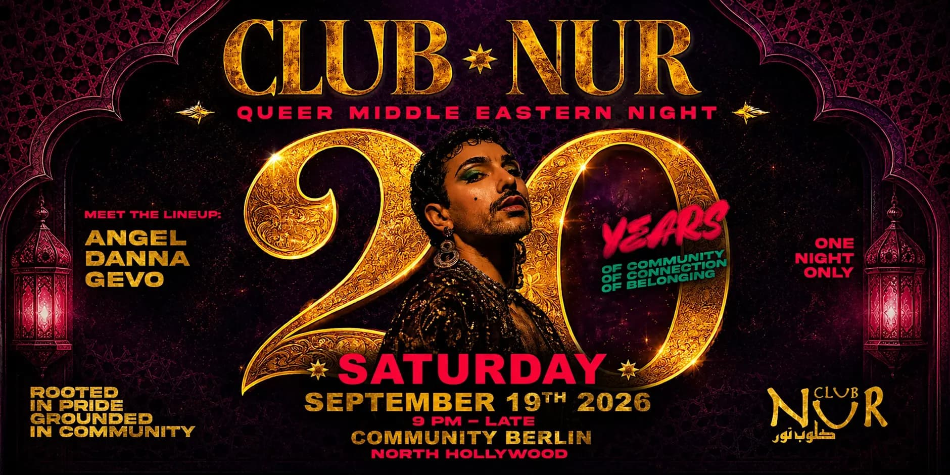 CLUB NUR - Queer Middle Eastern Night— 20 Year Anniversary