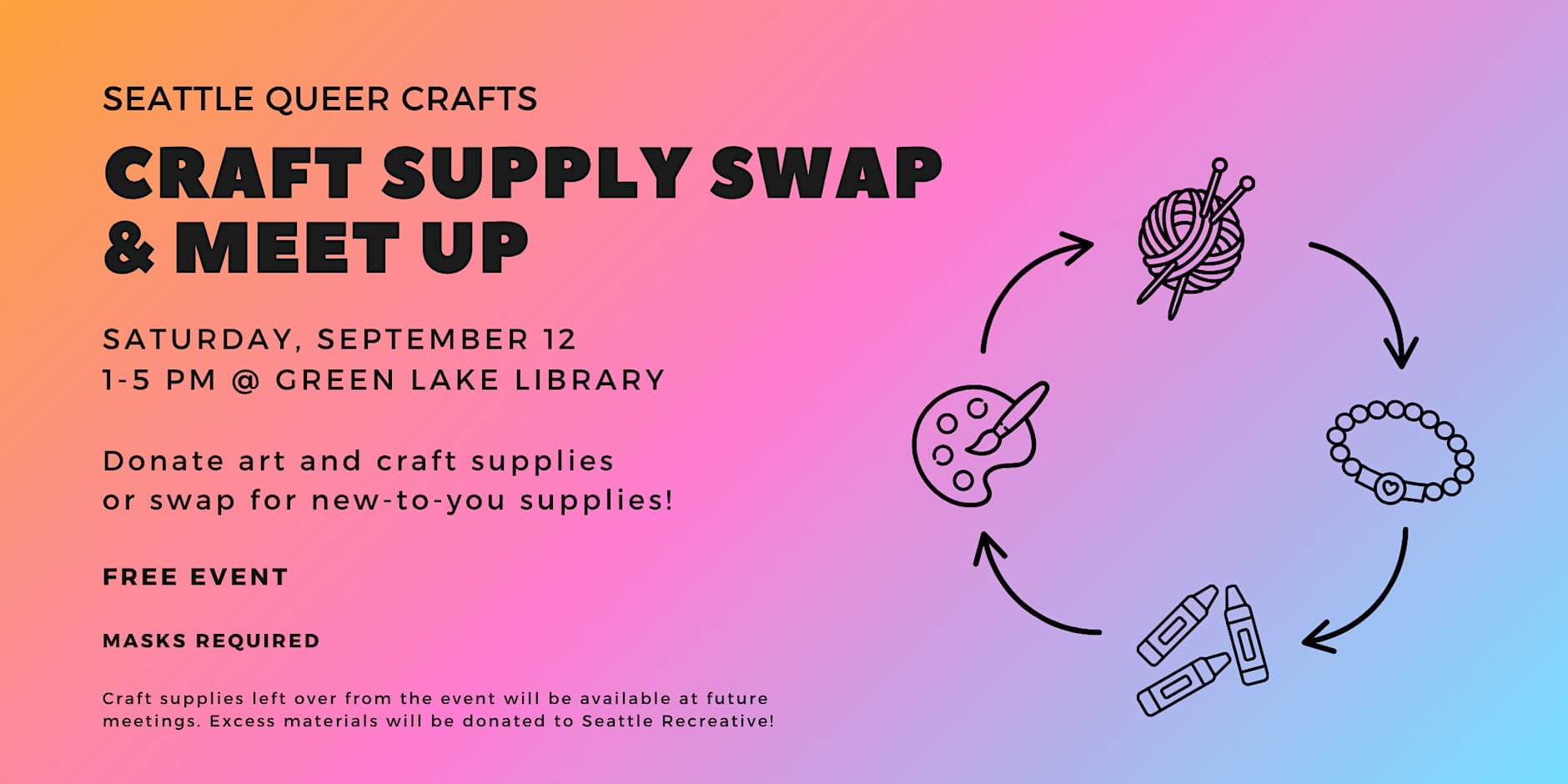 Seattle Queer Crafts | Craft Supply Swap