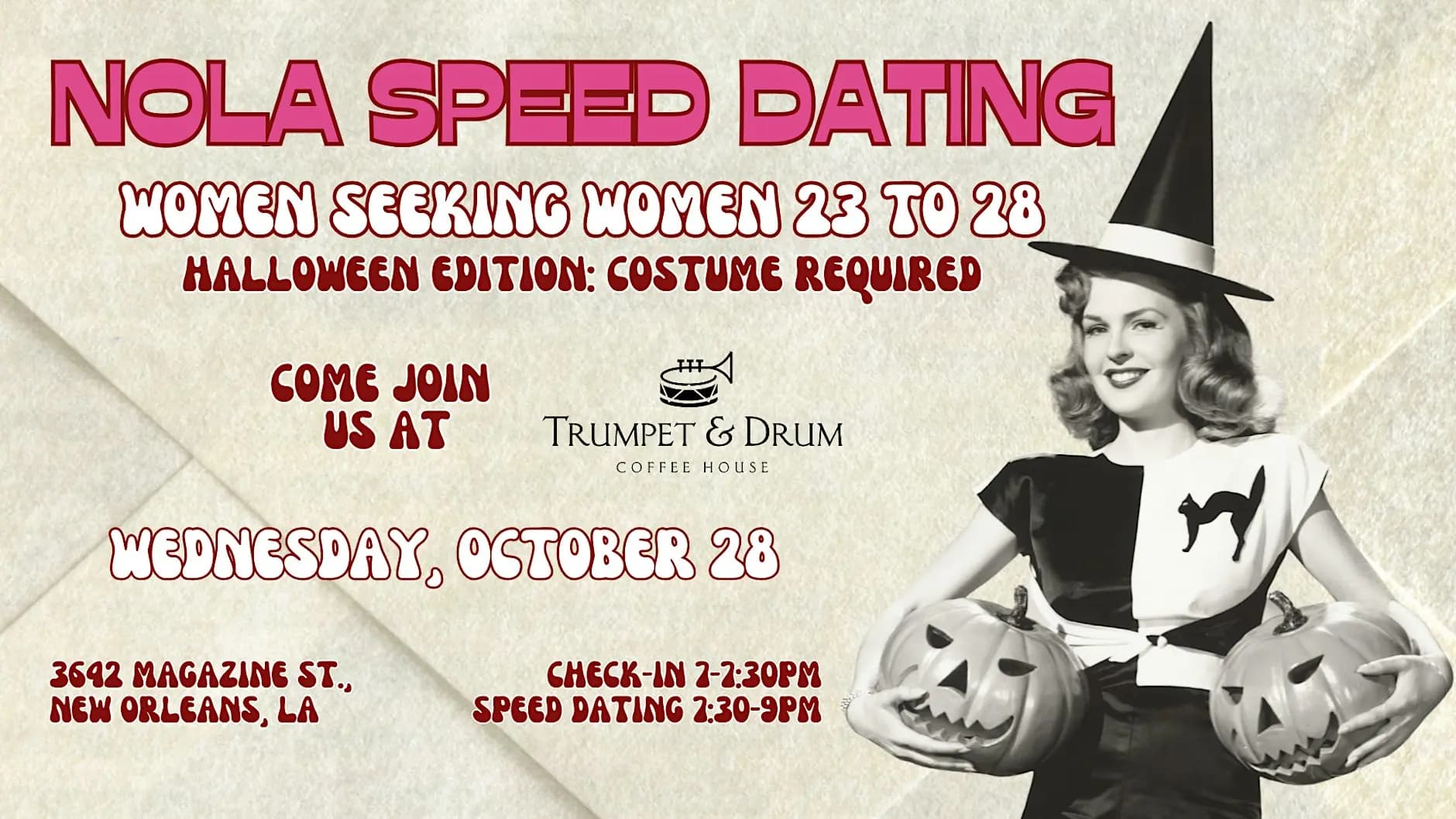 10/28 - NOLA Speed Dating @ Trumpet & Drum