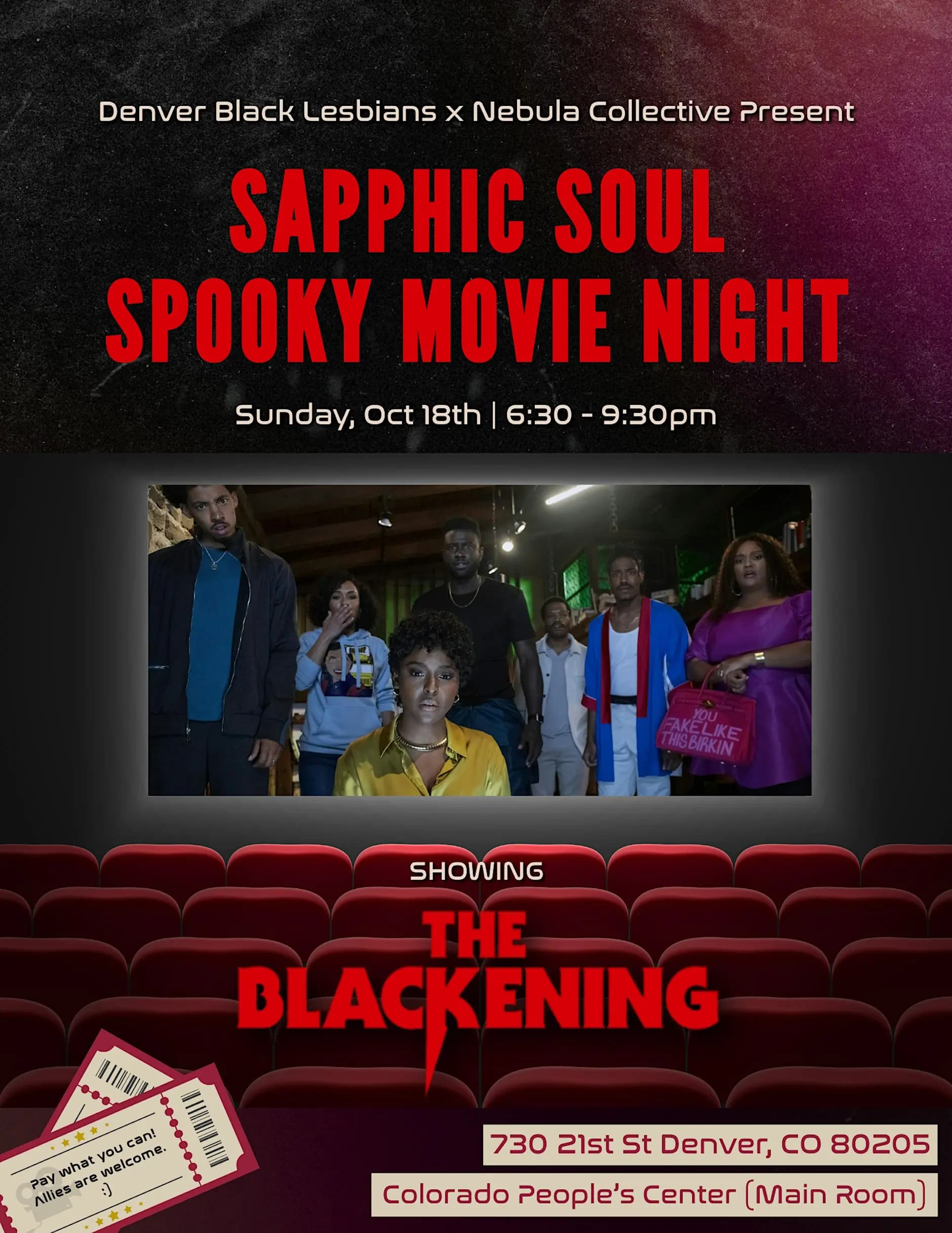 Sapphic soul movie night * Spooky edition*