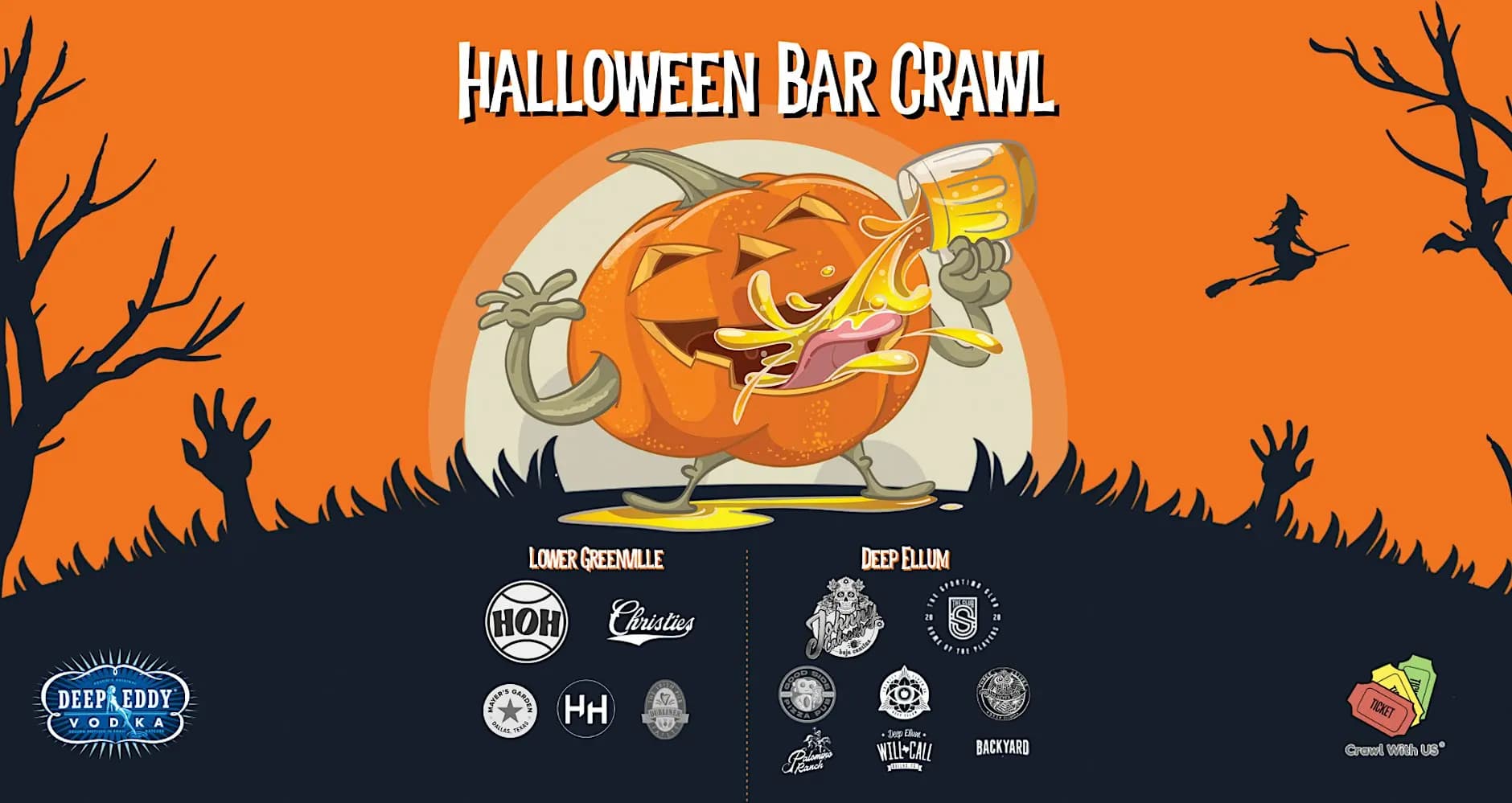 Dallas Halloween Bar Crawl 2026