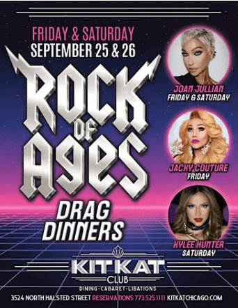 9.25 - Rock of Ages Drag Dinner 8PM Show