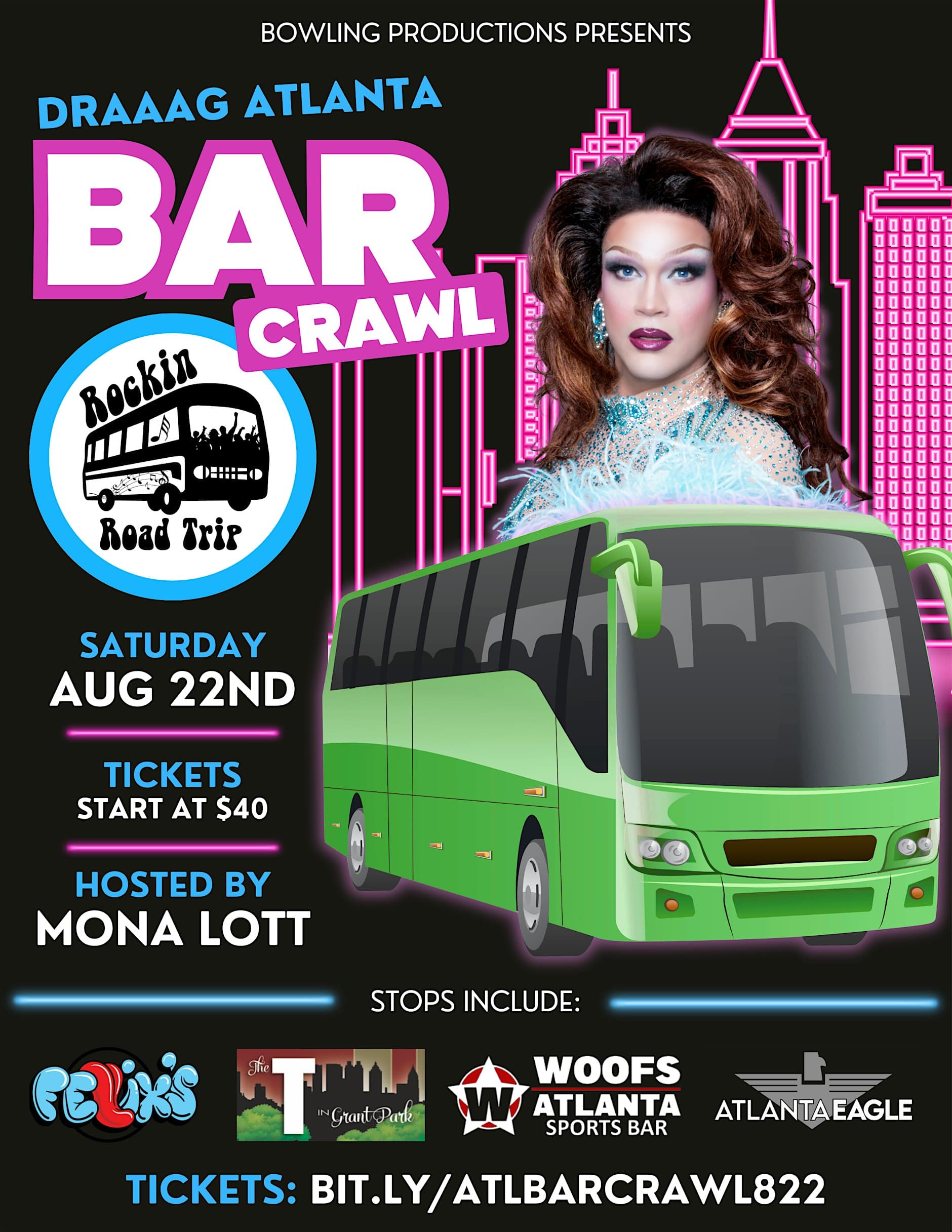 DRAAAG ATLANTA BAR CRAWL - SEPTEMBER