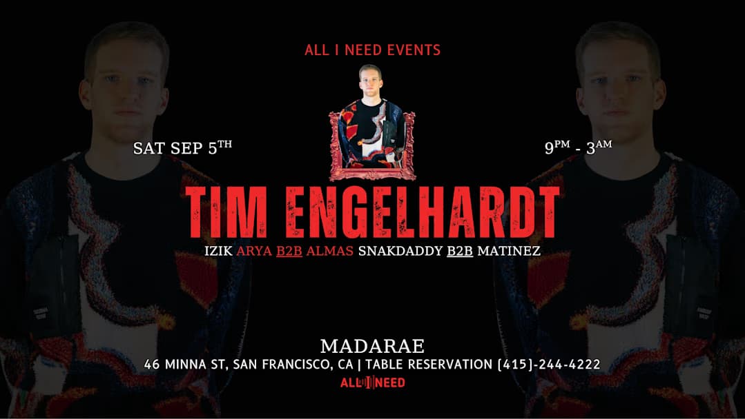 Tim Engelhardt (Melodic & Progressive House) At Madarae