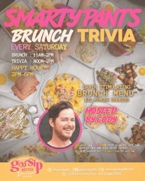 10.10 -Smarty Pants Saturday Trivia Brunch